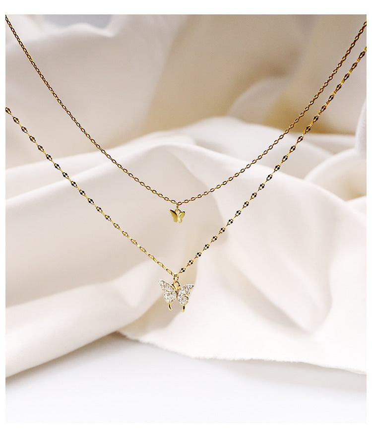 Double Butterfly Necklace