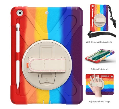 Flat Protective Colorful Powder Bracket Shell - iPad 10.2