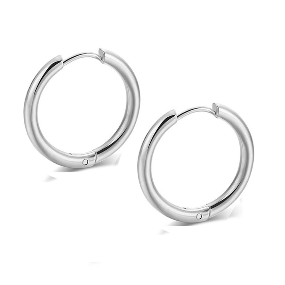 Titanium Steel Huggie Earrings
