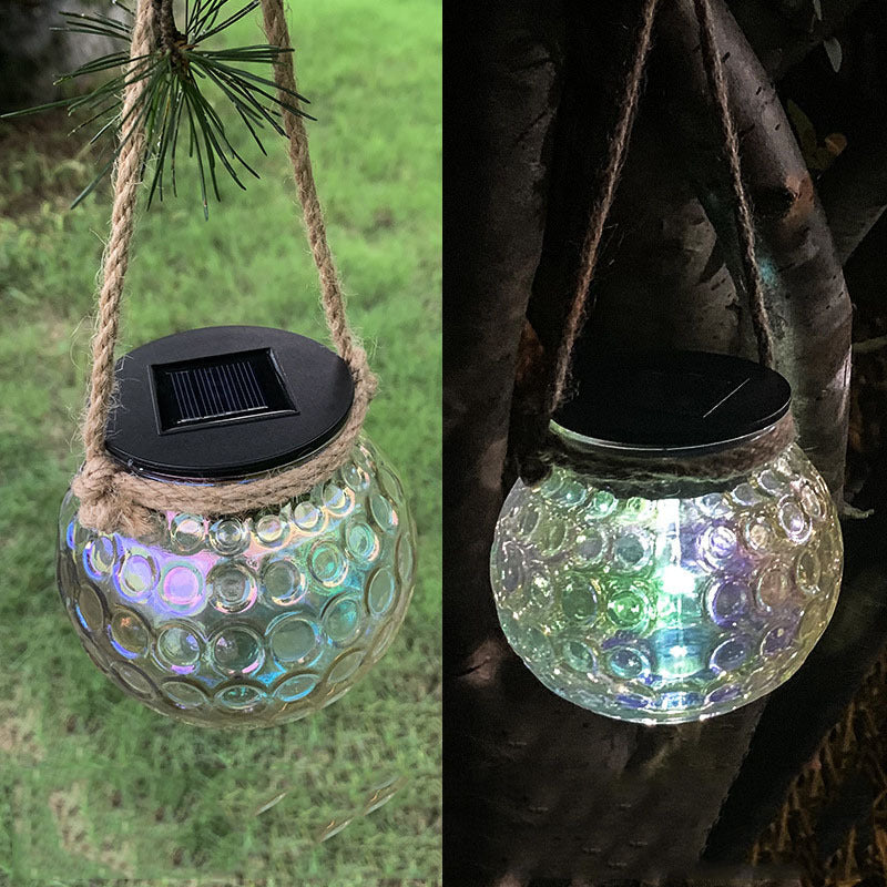 Iridescent Hanging Solar Lantern for Garden - Waterproof