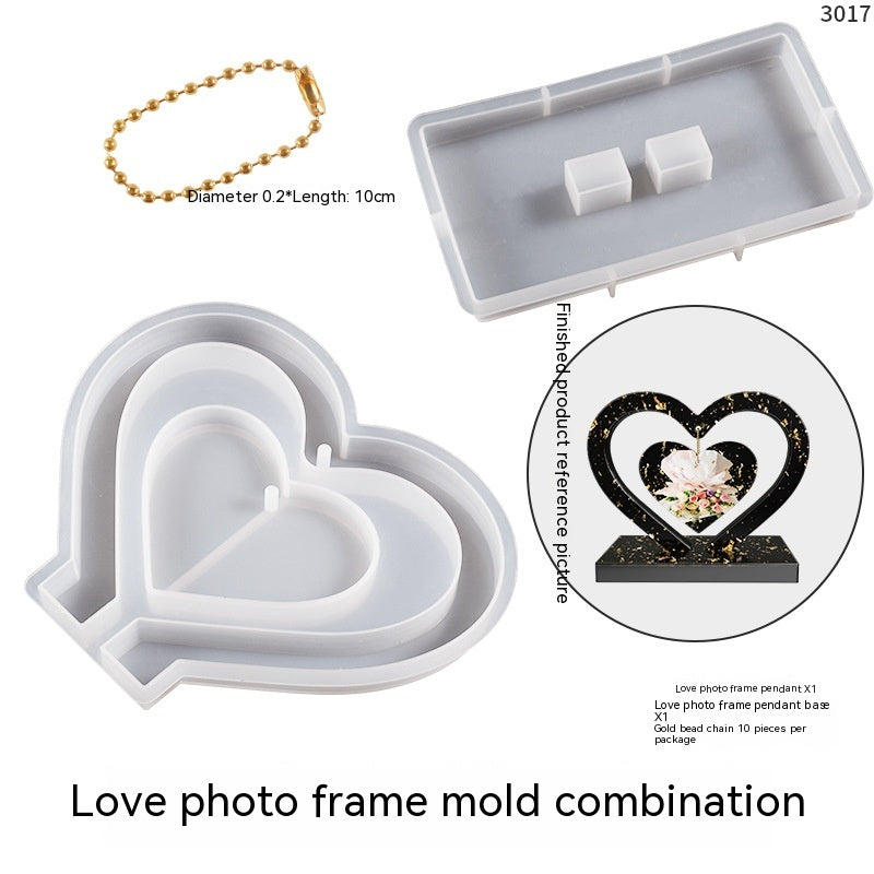 DIY Crystal Love Photo Frame Mold