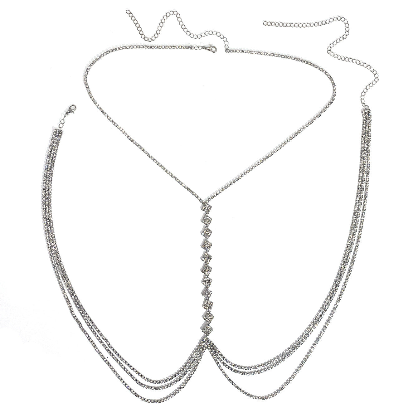 Light Luxury Rhinestone Back Chain