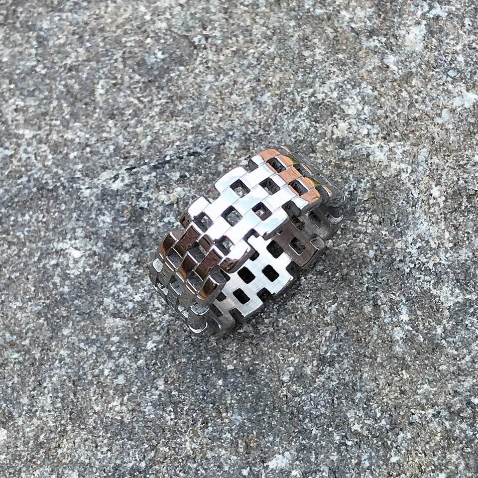 Hollow Titanium Steel Chain Ring