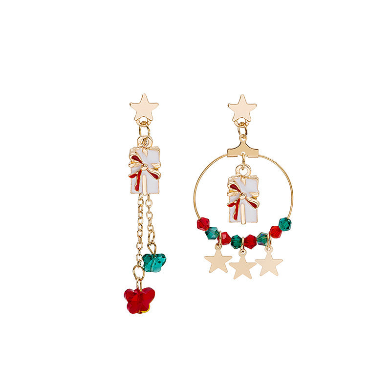 Christmas Elk Star Pendant Earrings