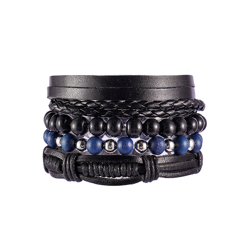 Hand-woven Multi-Layered Leather Bracelet