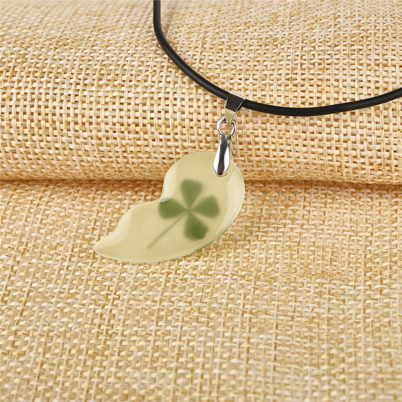 "Glow Clover, Glow" - Couple Necklaces