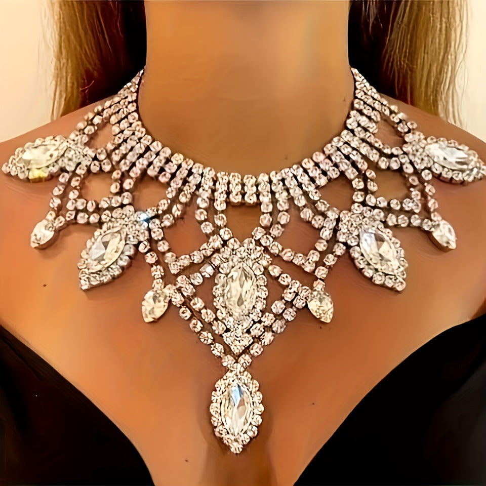 Luxury Rhinestone Statement Necklace