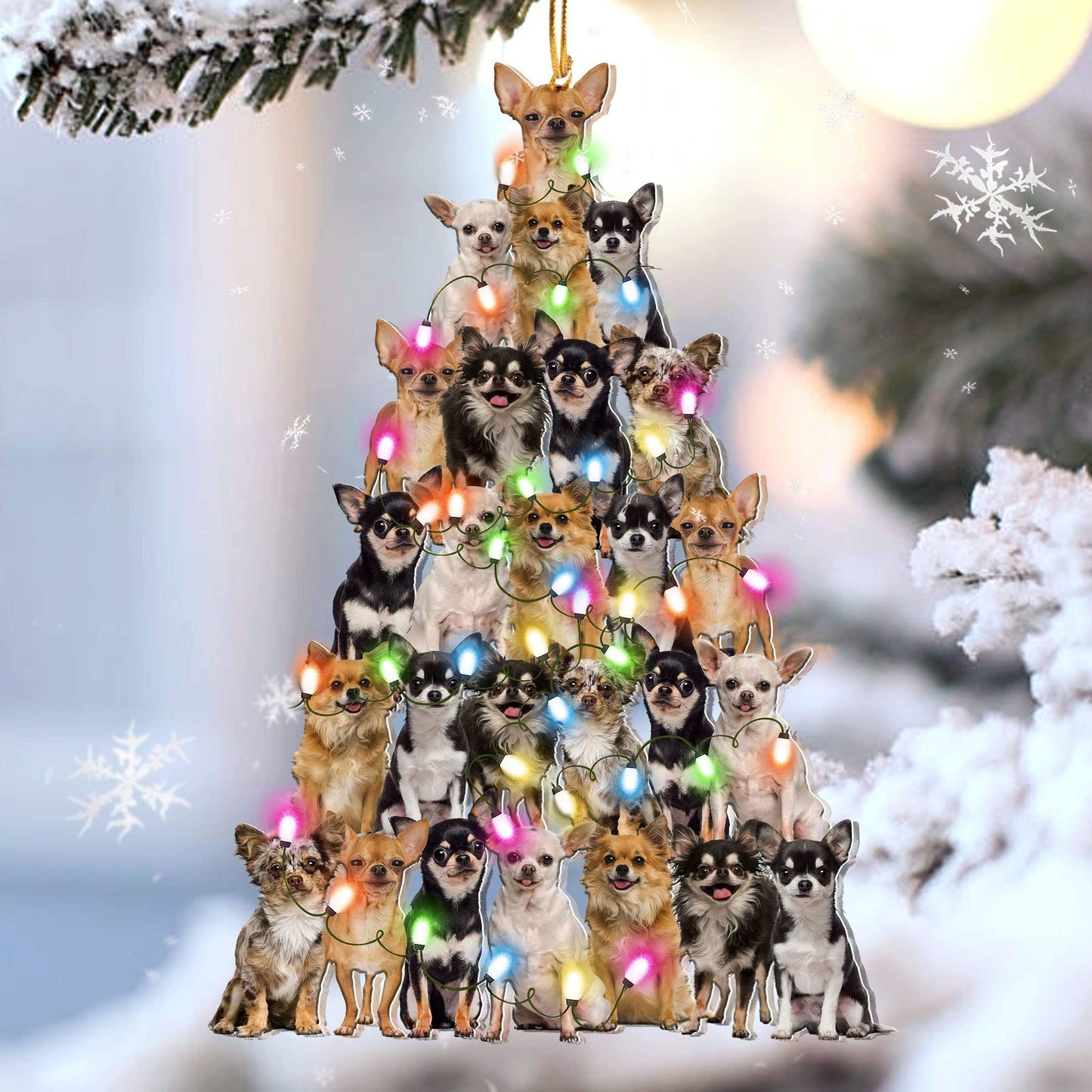 "Merry Dogmas" - Acrylic Christmas Tree Ornament