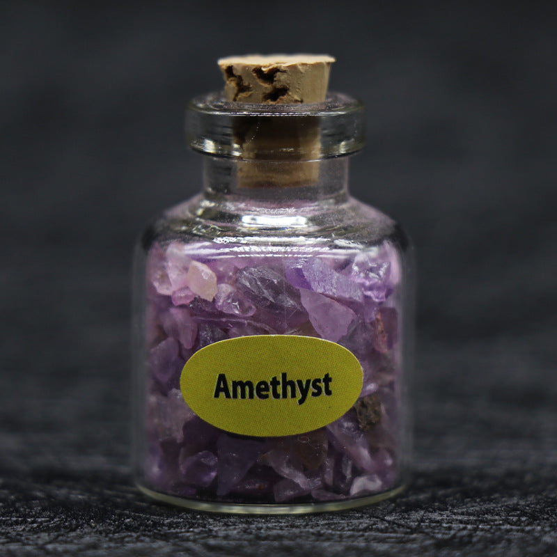 Natural Mineral Crystals Manifestation Bottle