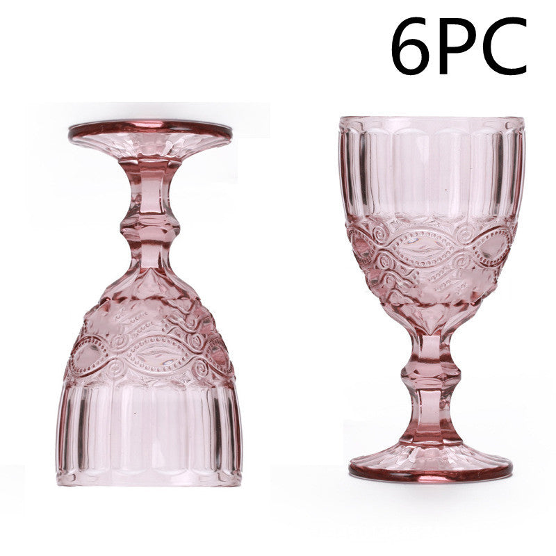 "Vintage Toast " - Vintage Embossed Petal Glass