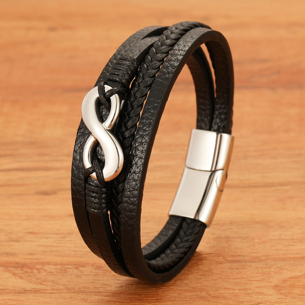 Multi-Layer Leather Rope Bracelet