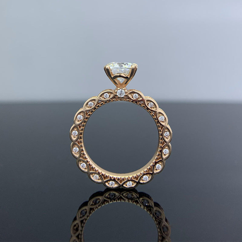 "Wave" - Moissanite Diamond Ring