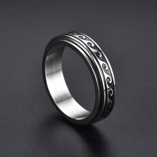 Corrosive Blackening Oil Titanium Steel Ring