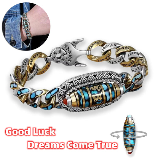 Retro Multicolored Rotating Positive Energy Bracelets