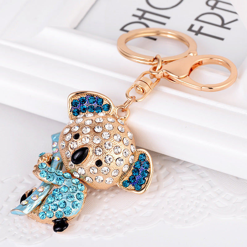 "I love Koala" - Diamond-embedded Koala Keychain