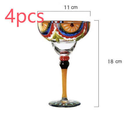 "Sipping Beauty" - Hand-painted Margarita/Wine Glass