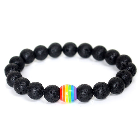 Natural Stone Rainbow Beaded Bracelets