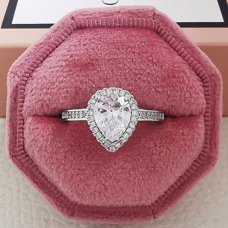 Multicolored Cubic Zirconia Charm Rings