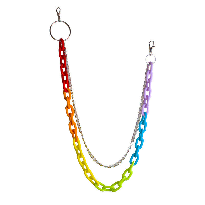 "Rainbow Punk" -  Plastic Acrylic-based Resin Chain