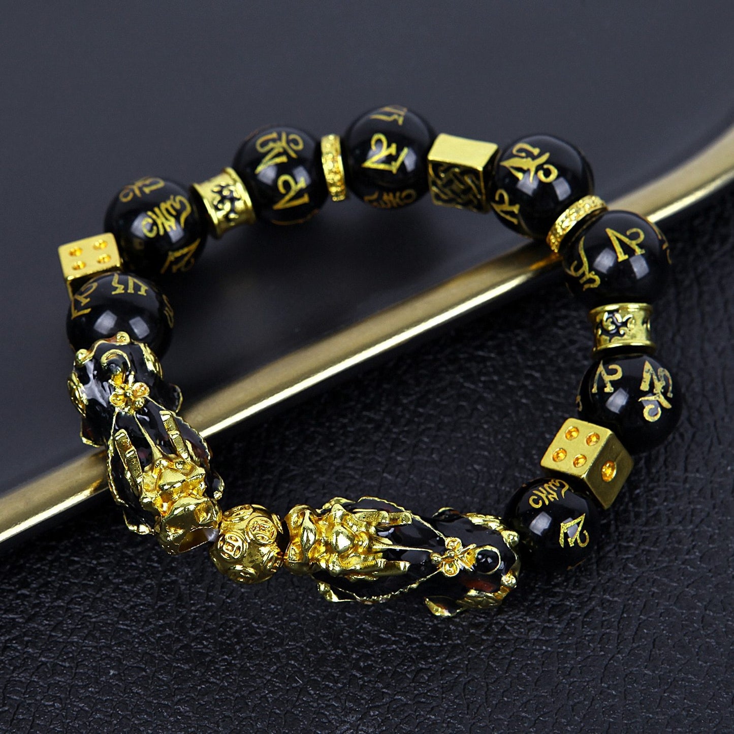 Black Pixiu Obsidian Bracelets