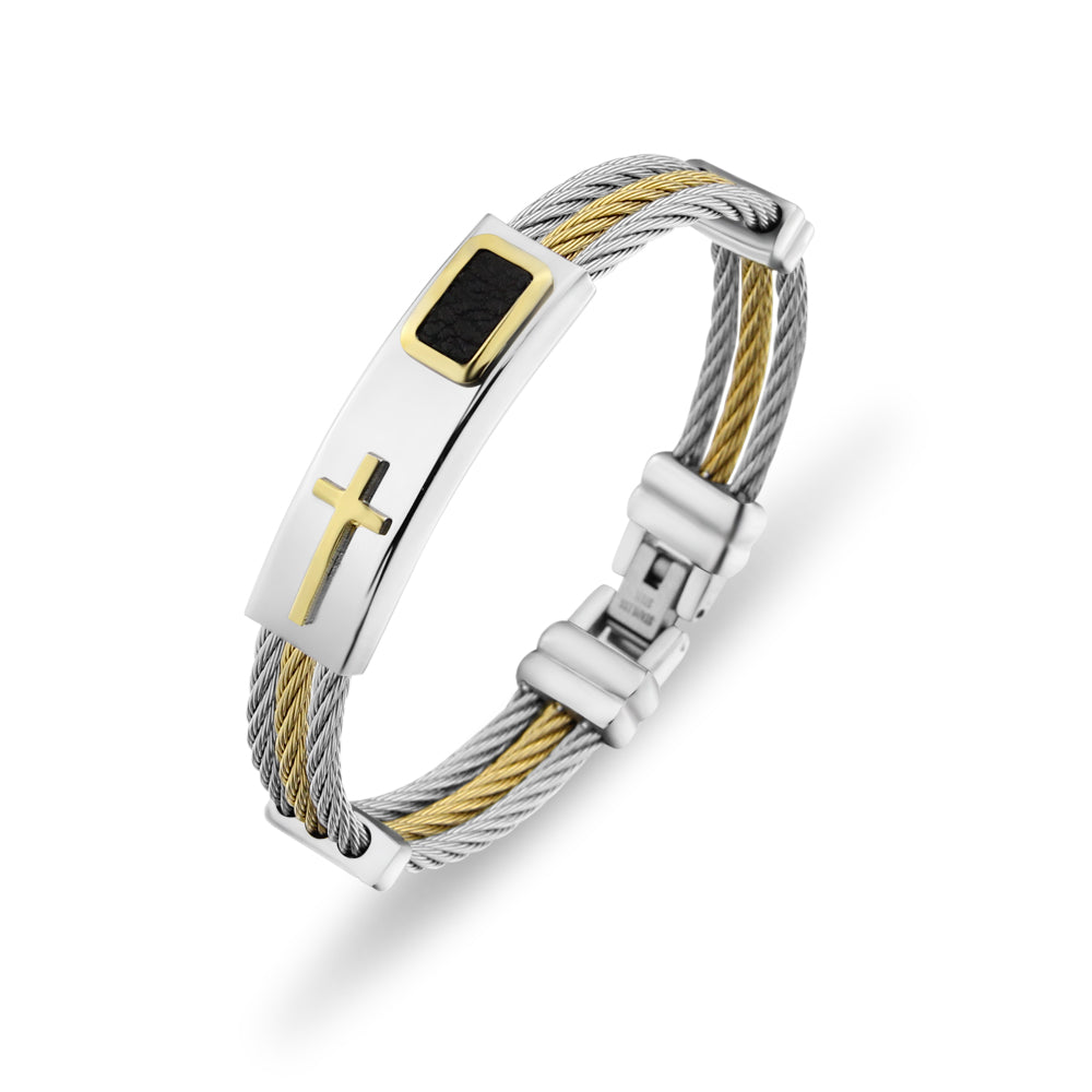 Stainless Steel Three Rows Wire Chain Bracelets