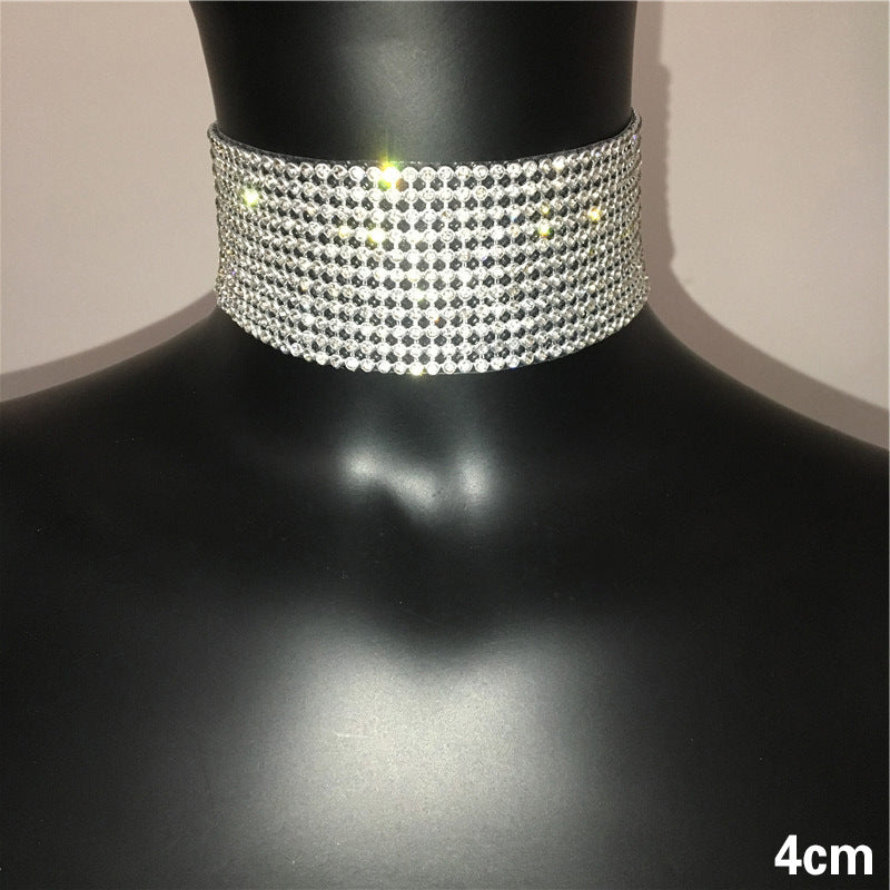 Glam Rhinestone Choker Necklace
