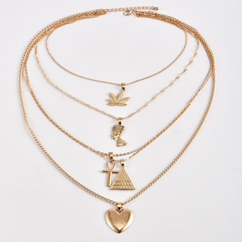 "Pyramid Love" -  Multilayered Necklace