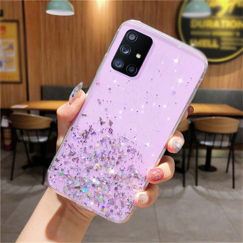 Dazzling Stardust Phone Case - Galaxy A10/M10S, A20E, A20, A30, A50/A50S/A30S, A6/M40, A60, A6P/J8 2018, A7 2018,A8P 2018, A9 2018, M30/A40S,S10, S10 Plus, S20, S20 Plus, S20 Ultra, S8, S8 Plus, S9, S9 Plus