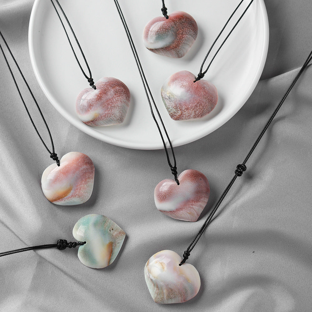 Natural Crystal Stone Pendant Necklace