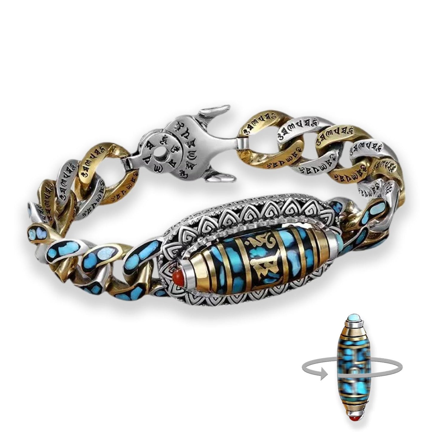Retro Multicolored Rotating Positive Energy Bracelets