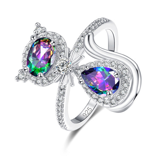 Dazzling Zircon Cat Ring