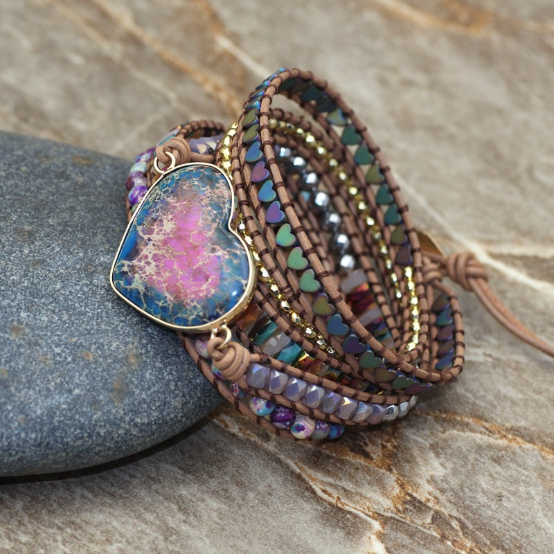 Handmade Magical Heart-shaped Beaded Bracelet