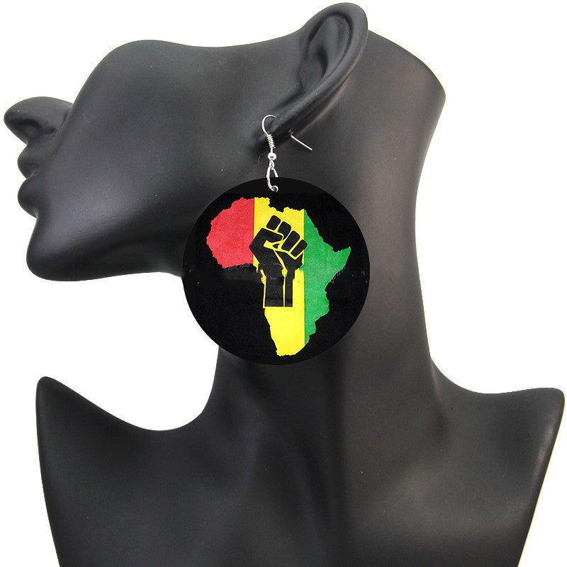 Multicolored Fist Dangle Earrings