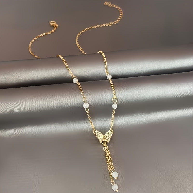Amazing Butterfly Pearl Necklace