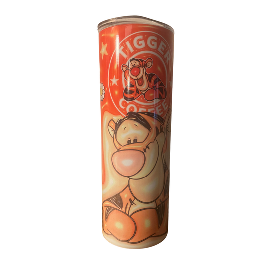 "Tiggerbucks" - 20 oz. Skinny Stainless Steel Tumbler