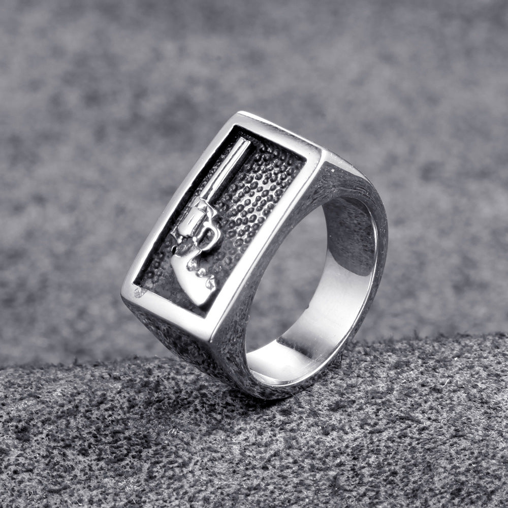 Metal F You Statement Rings