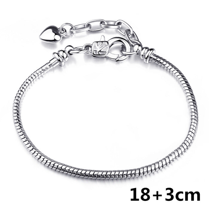 Pure Copper Snake Rope Bracelet for Charms