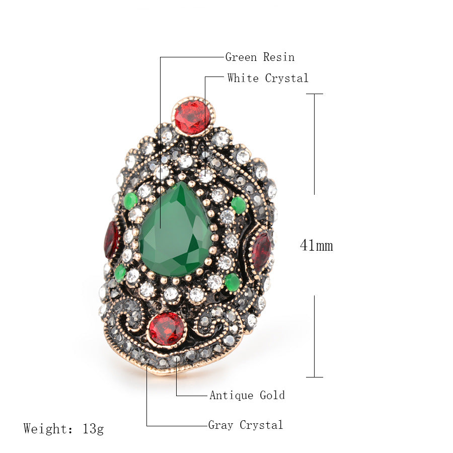 Crystal Blue Diamond Vintage Ring