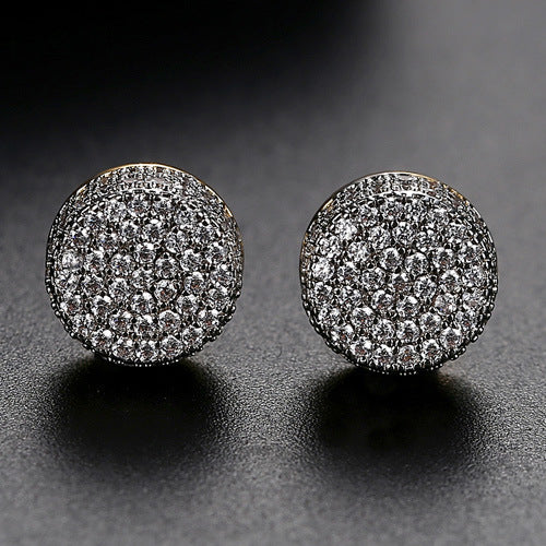 9MM Crystal Barbell Earrings