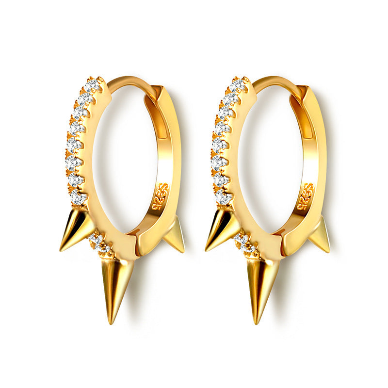 "Punk Spike" - Huggie Earrings