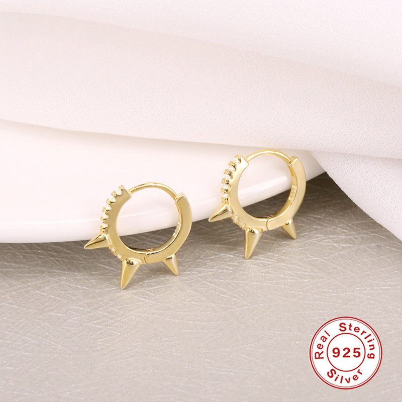 "Punk Spike" - Huggie Earrings