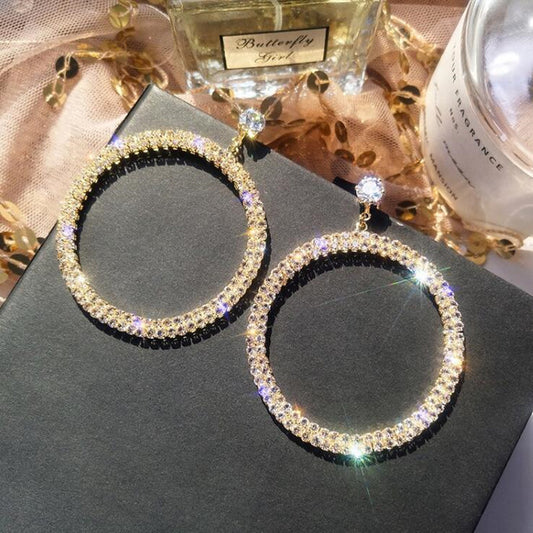 Bohemian Gemstone Hoop Earrings