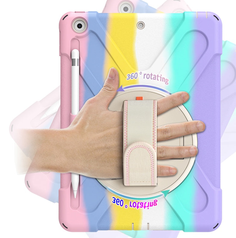 Flat Protective Colorful Powder Bracket Shell - iPad 10.2