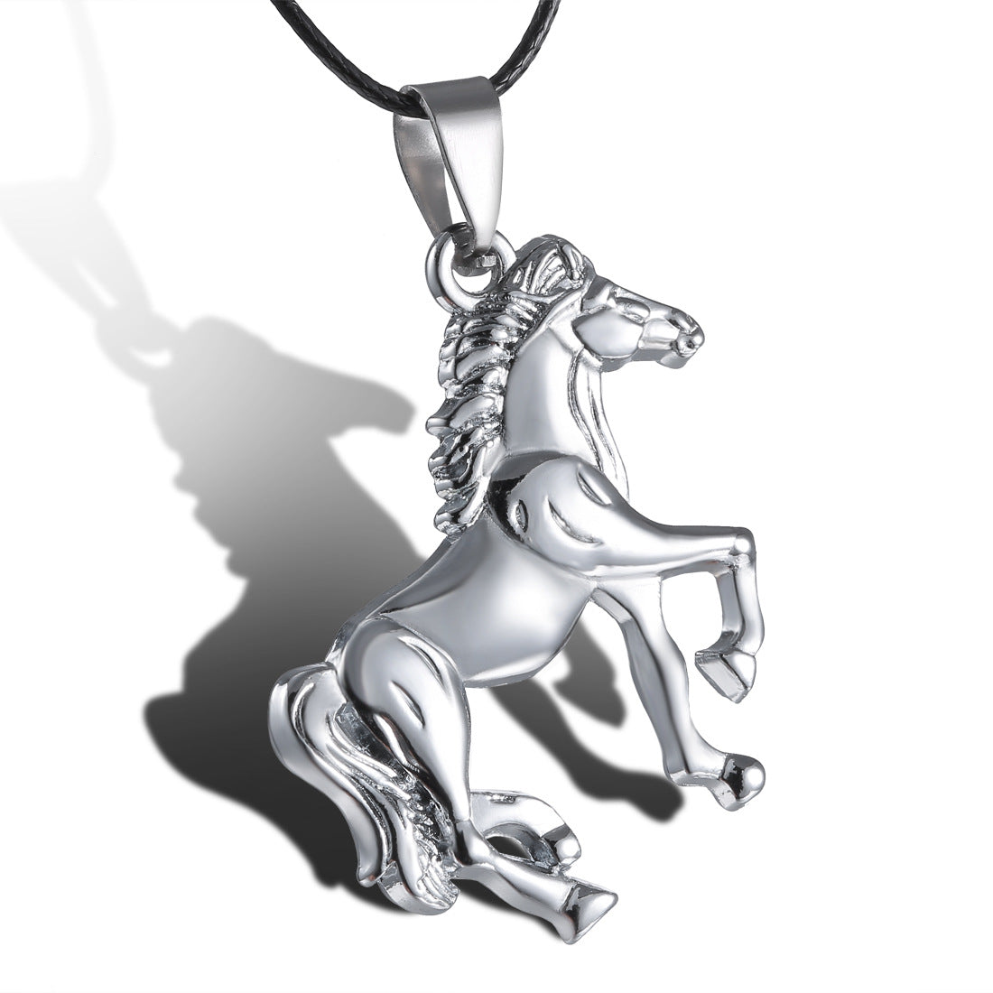 Stainless Steel Run Horse Necklace
