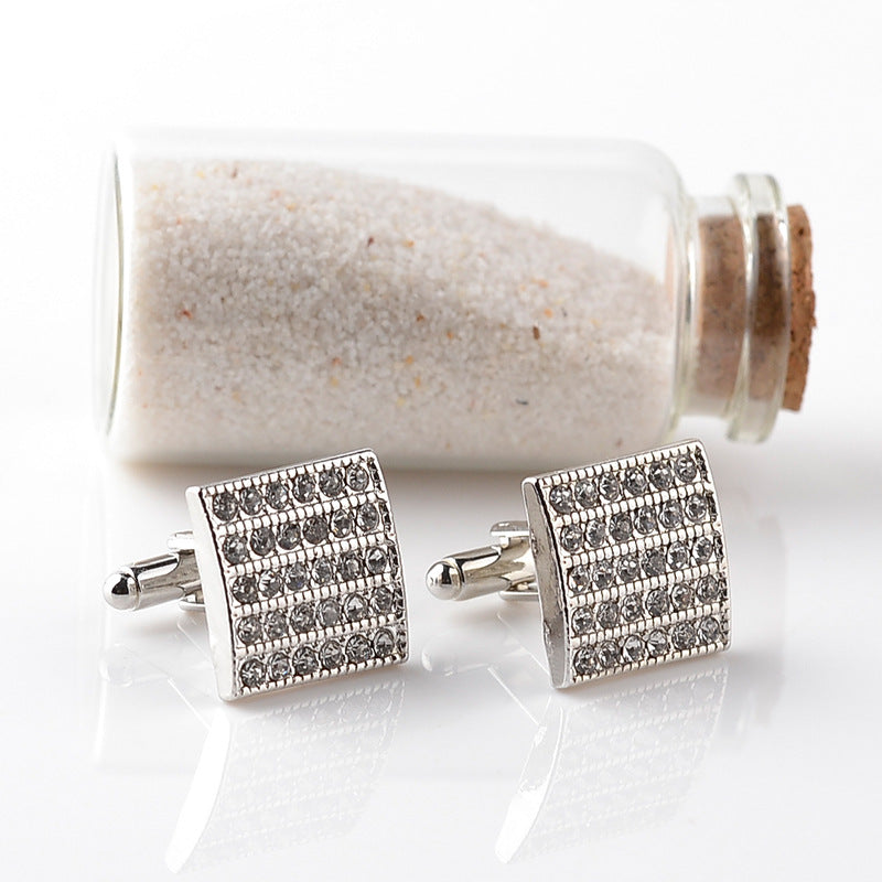 French Square Diamond Cufflinks