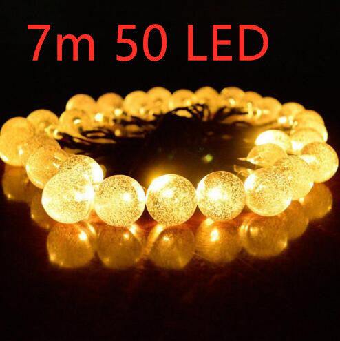 Solar Crystal LED String Lights - Waterproof