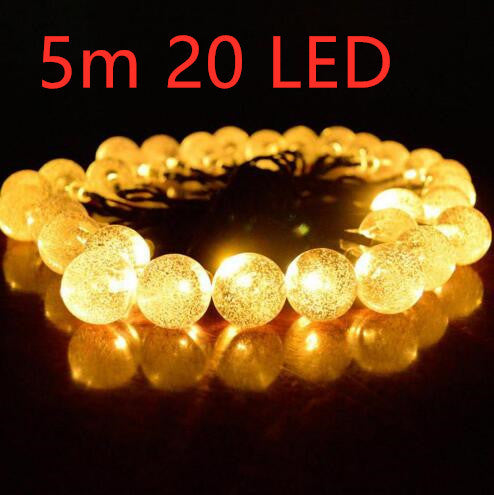 Solar Crystal LED String Lights - Waterproof