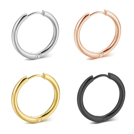 Titanium Steel Huggie Earrings