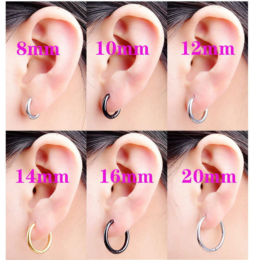 Titanium Steel Huggie Earrings