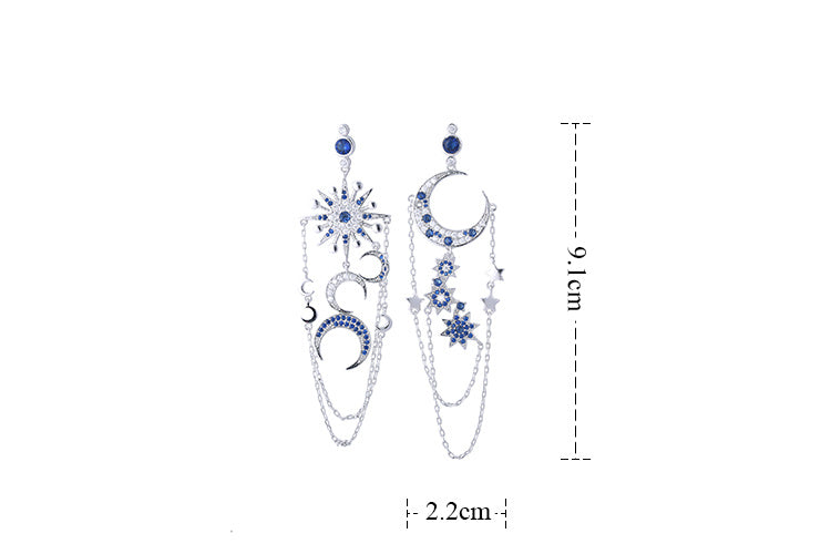 "Star + Moon" - Dangle Earrings